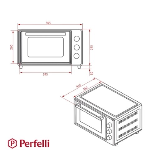 Электропечь Perfelli CLASSIC 37 GREY