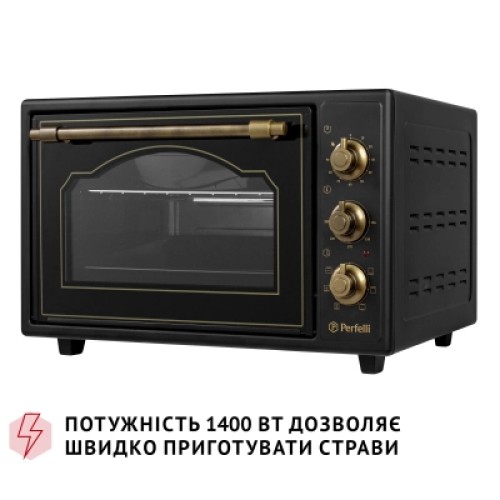Электропечь Perfelli LAGGIO 37 BLACK RETRO