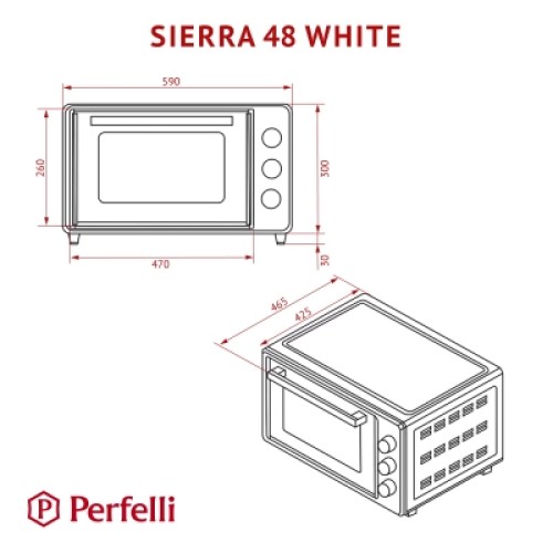 Электропечь Perfelli SIERRA 48 WHITE