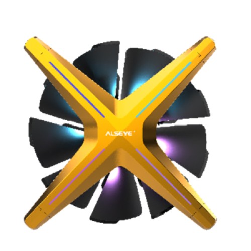 Кулер для корпуса Alseye X12 (Yellow Push) (AS.04.03.0028)