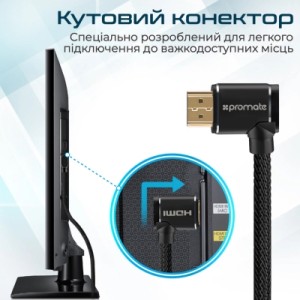 Кабель мультимедийный HDMI to HDMI v.2.0 prolink4k1-500.black Promate (prolink4k1-500.black)