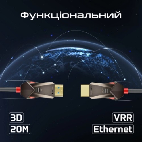 Кабель мультимедийный HDMI to HDMI v.2.0 prolink4k60-20m Promate (prolink4k60-20m)