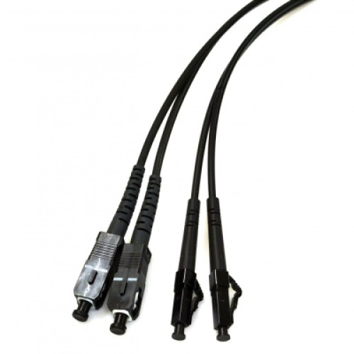 Оптический патчкорд Cor-X SC/UPC-LC/UPC SingleMode, Duplex, black, 2m (UPC-2SCLC(SM)D(ON)BK)