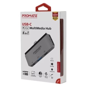 Концентратор Promate USB Hub 4 ports padhub-pro.grey (padhub-pro.grey)