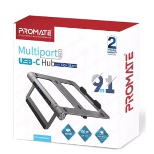Концентратор Promate USB Hub 9 ports primebase-c.grey (primebase-c.grey)