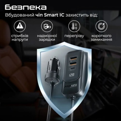 Зарядное устройство Promate gearhub-120w.black