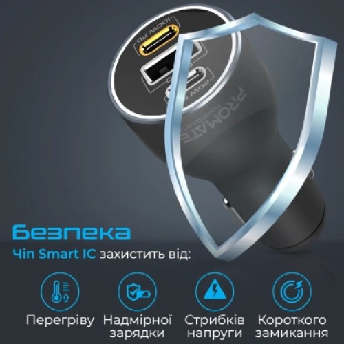 Зарядное устройство Promate powerdrive-120.black
