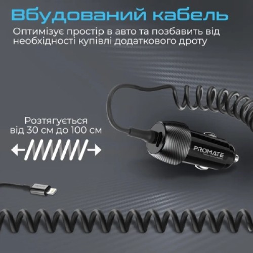Зарядное устройство Promate powerdrive-33pdi.black