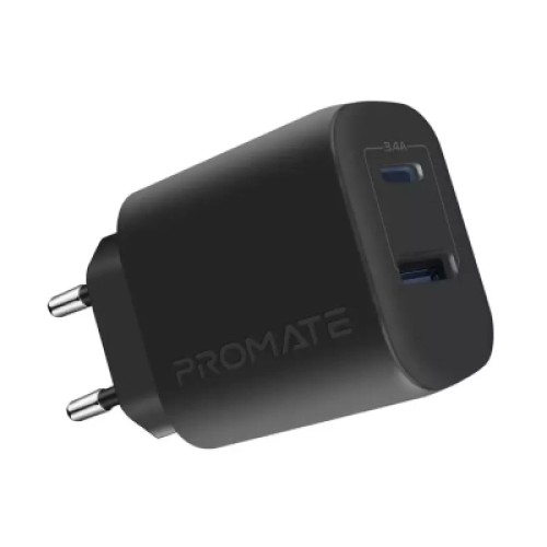 Зарядное устройство Promate biplug.black