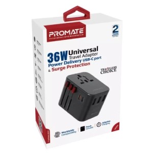 Зарядное устройство Promate tripmate-36w.black