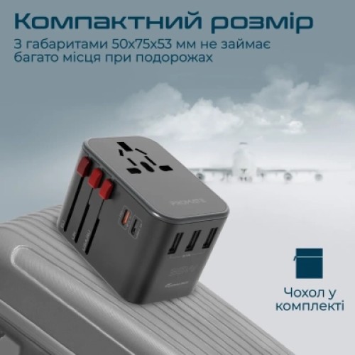 Зарядное устройство Promate tripmate-36w.black