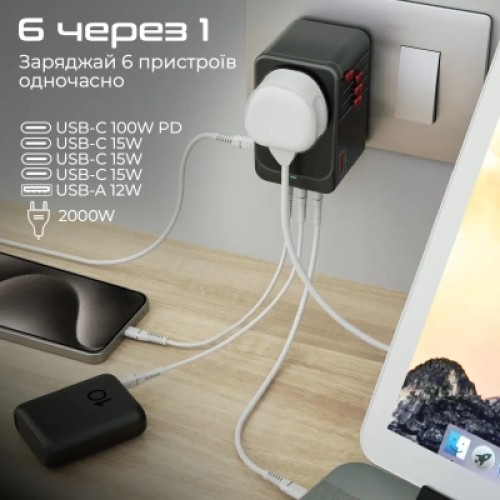 Зарядное устройство Promate tripmate-gan100