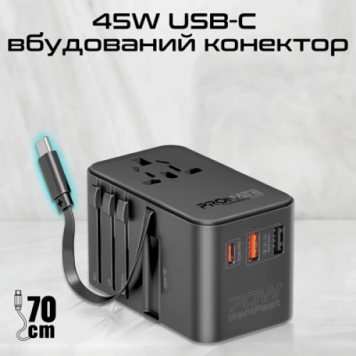 Зарядное устройство Promate tripmate-gan70r