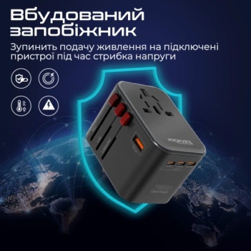 Зарядное устройство Promate tripmate-gan75