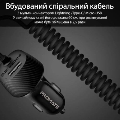Зарядное устройство Promate voltrip-uni.black
