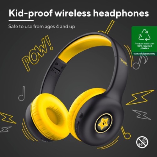 Наушники Trust Nouna Kids Wireless Black (25405)