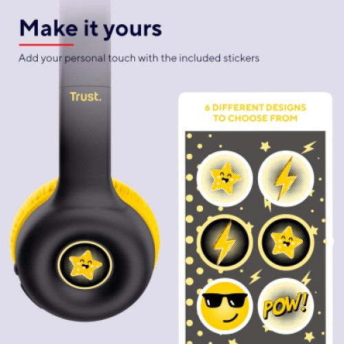 Наушники Trust Nouna Kids Wireless Black (25405)