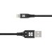 Дата кабель USB 2.0 AM to Lightning ervelink-i.black Promate (nervelink-i.black)