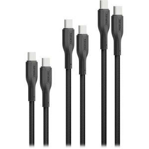 Дата кабель USB-C to USB-C cablekit-cc.black Promate (cablekit-cc.black)