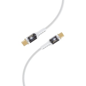Дата кабель USB-C to USB-C lucidline-cc200.white Promate (lucidline-cc200.white)