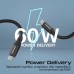 Дата кабель USB-C to USB-C springy.black Promate (springy.black)