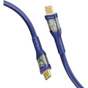 Дата кабель USB-C to USB-C transline-cc200.navy Promate (transline-cc200.navy)