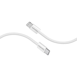 Дата кабель USB-C to Lightning ecoline-ci120.white Promate (ecoline-ci120.white)