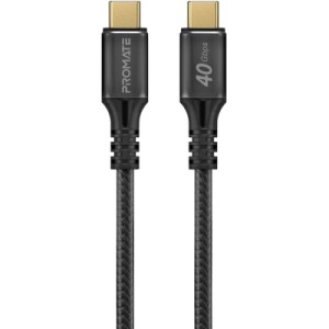 Дата кабель USB-C to USB-C powerbolt240-1m.black Promate (powerbolt240-1m.black)