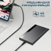 Дата кабель USB-C to USB-C powerbolt240-2m.black Promate (powerbolt240-2m.black)