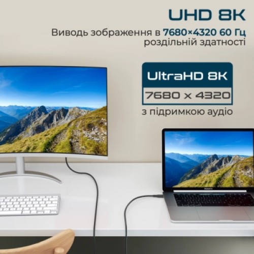 Дата кабель USB-C to USB-C powerbolt240-2m.black Promate (powerbolt240-2m.black)