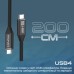 Дата кабель USB-C to USB-C primelinkc40-2m.black Promate (primelinkc40-2m.black)