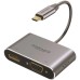 Переходник USB-C to HDMI/VGA mediahub-c2.grey Promate (mediahub-c2.grey)