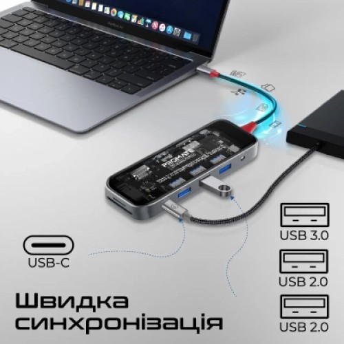 Концентратор Promate USB Hub 11 ports transhub-pro (transhub-pro)