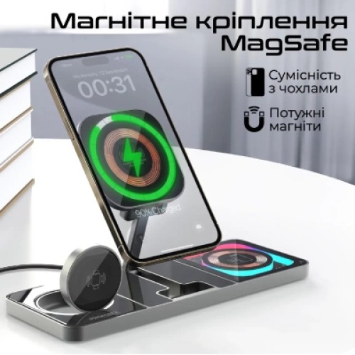 Зарядное устройство Promate auraslate-trio