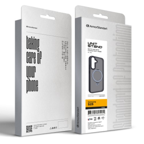 Чехол для мобильного телефона Armorstandart Unit Stand Samsung S25 Black (ARM82857)