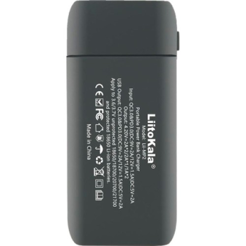 Зарядное устройство для аккумуляторов Liitokala 2 Slots, w func. Powerbank/PD/QC, USB/Type-C, LED disp, 18650/21700 (Lii-MP2)