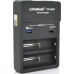 Зарядное устройство для аккумуляторов Liitokala 2 Slots, USB1/QC/3.0, USB2/2.4A, NiMHC(R14)/SC/AA/AAA/17670, Li-ion10440...26650 (Lii-TR2000)