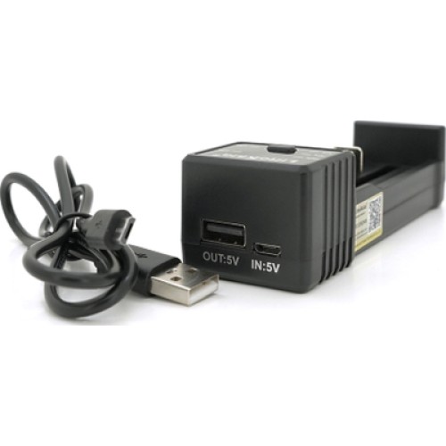 Зарядное устройство для аккумуляторов Liitokala 1 Slot, LED disp, USB, Li-ion/3.7V/3.8V, Li-Fe/3.2V, Ni-MH/1.2V (Lii-100C)