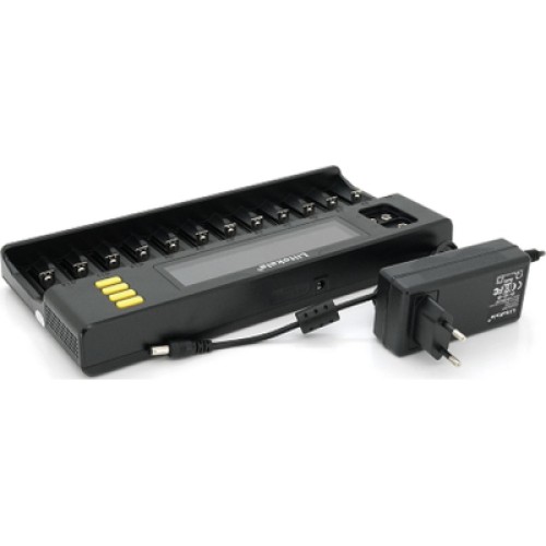 Зарядное устройство для аккумуляторов Liitokala 12 Slots+2, Ni-Mh/Li-ion/LiFePo4/Крона, LED+LCD (Lii-S12)