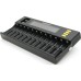 Зарядное устройство для аккумуляторов Liitokala 12 Slots+2, Ni-Mh/Li-ion/LiFePo4/Крона, LED+LCD (Lii-S12)