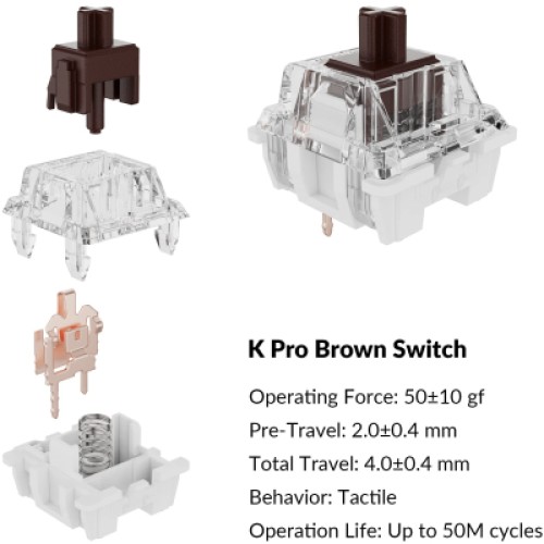 Клавиатура Keychron C1 Pro 87Key K pro Brown RGB QMK/VIA USB UA Black (C1PL3_KEYCHRON)
