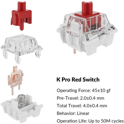 Клавиатура Keychron C1 Pro 87Key K pro Red RGB QMK/VIA Hot-swap USB UA Black (C1PM1_KEYCHRON)