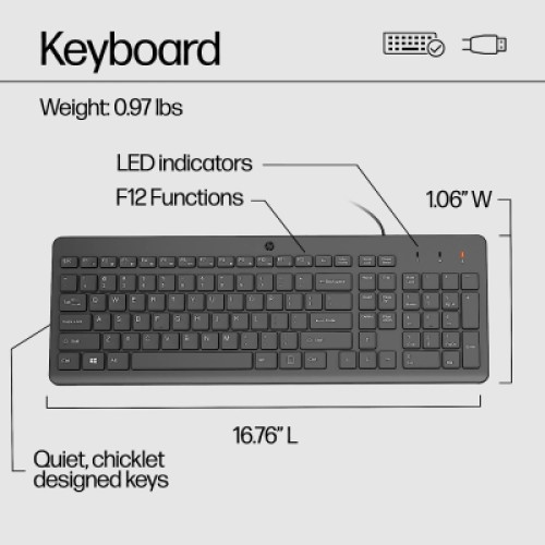 Комплект HP 150 USB Black (240J7AA)