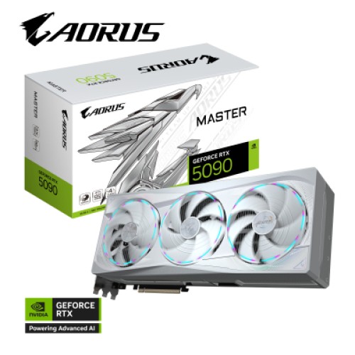 Видеокарта GIGABYTE GeForce RTX5090 32GB MASTER ICE (GV-N5090AORUSM ICE-32GD)