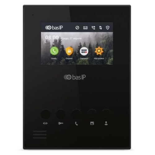 Видеодомофон Bas-IP AU-04LAF/W Black