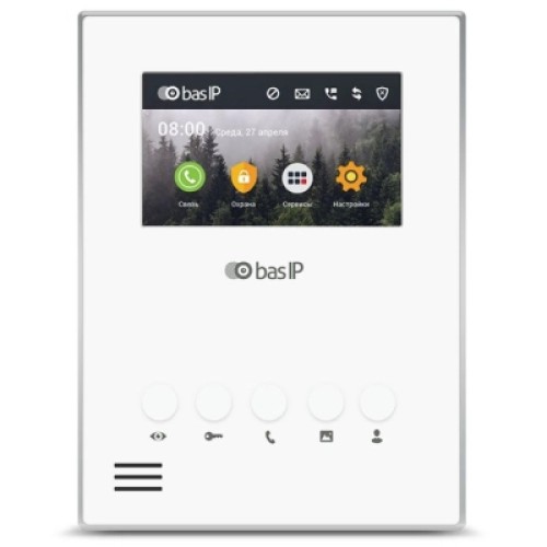 Видеодомофон Bas-IP AU-04LAF/W white