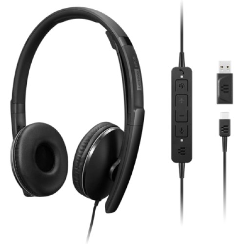 Наушники Lenovo Wired ANC Headset Gen 2 (Teams) Black (4XD1M45627)