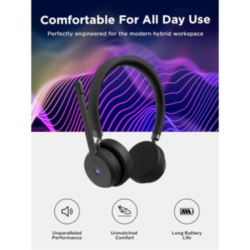 Наушники Lenovo Wireless VoIP Headset (Teams) Black (4XD1M80020)