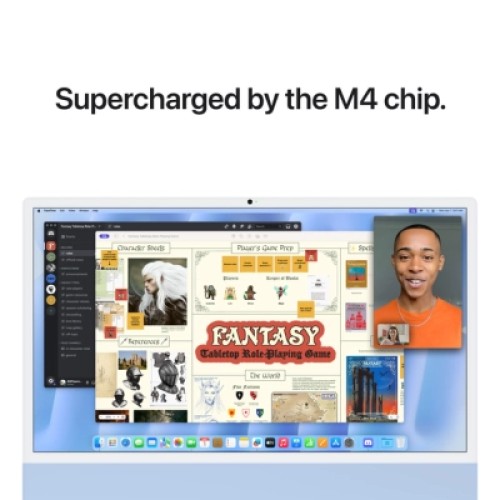 Компьютер Apple 24" iMac Retina 4.5K / Apple M4 (10-c/CPU, 10-c/GPU), 16, 256, Silver (MWV13UA/A)