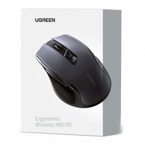 Мышка Ugreen MU006 Ergonomic Wireless Gray/Black (15063)
